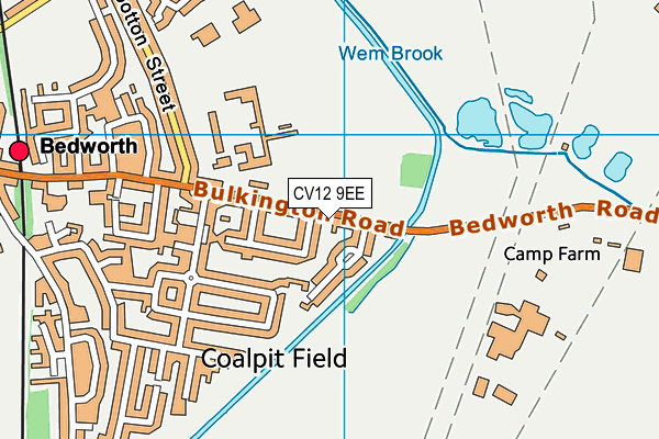 CV12 9EE map - OS VectorMap District (Ordnance Survey)