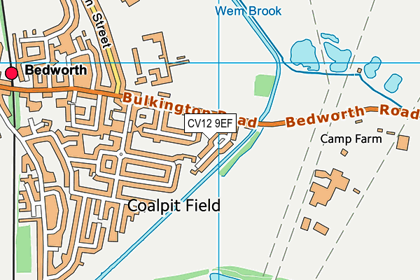 CV12 9EF map - OS VectorMap District (Ordnance Survey)