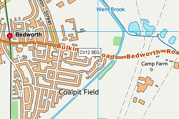 CV12 9EG map - OS VectorMap District (Ordnance Survey)