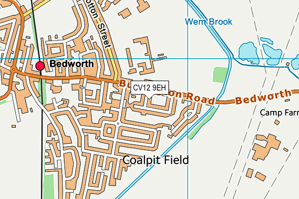 CV12 9EH map - OS VectorMap District (Ordnance Survey)