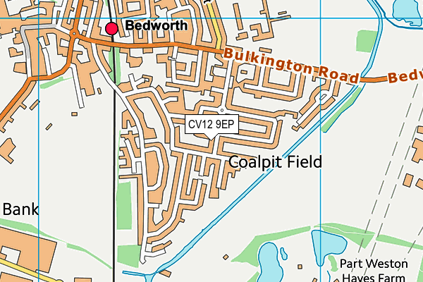 CV12 9EP map - OS VectorMap District (Ordnance Survey)