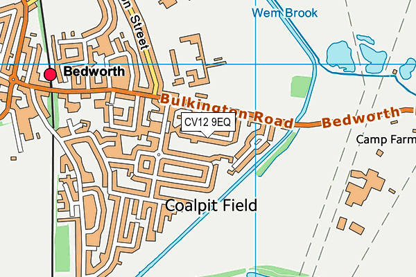 CV12 9EQ map - OS VectorMap District (Ordnance Survey)