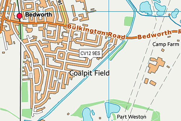 CV12 9ES map - OS VectorMap District (Ordnance Survey)