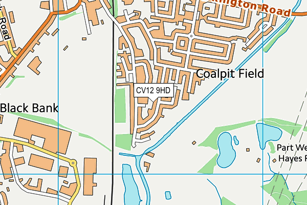 CV12 9HD map - OS VectorMap District (Ordnance Survey)