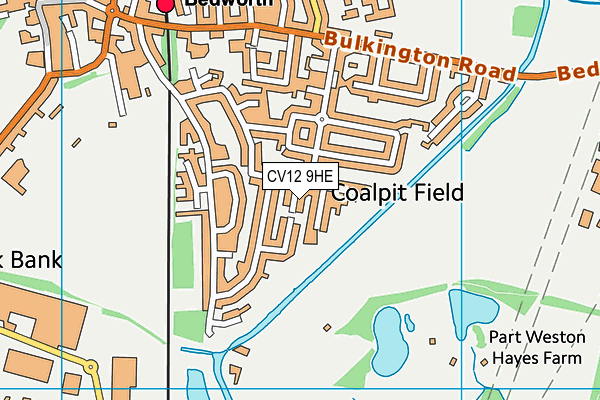 CV12 9HE map - OS VectorMap District (Ordnance Survey)