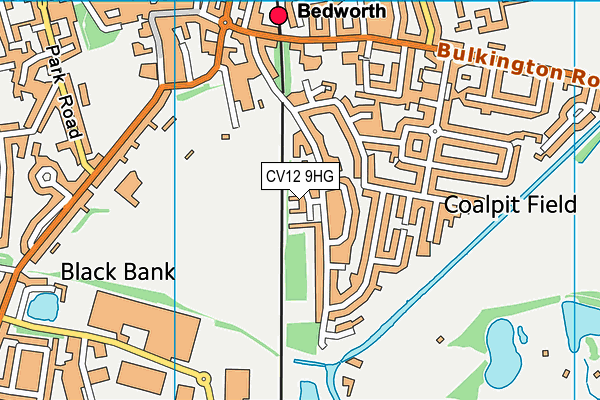 CV12 9HG map - OS VectorMap District (Ordnance Survey)