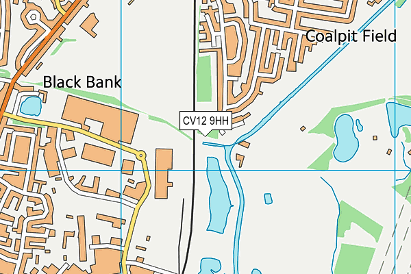 CV12 9HH map - OS VectorMap District (Ordnance Survey)