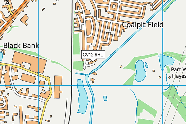 CV12 9HL map - OS VectorMap District (Ordnance Survey)