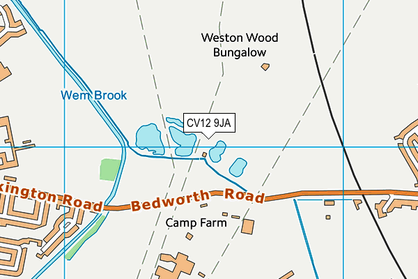 Camp Farm map (CV12 9JA) - OS VectorMap District (Ordnance Survey)