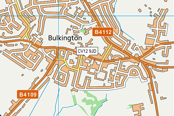 CV12 9JD map - OS VectorMap District (Ordnance Survey)