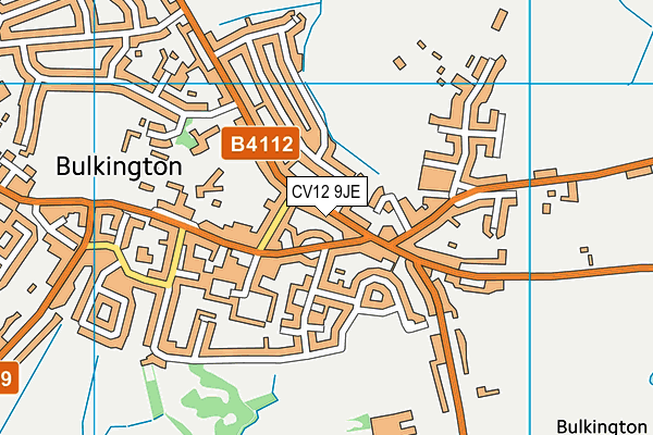 CV12 9JE map - OS VectorMap District (Ordnance Survey)