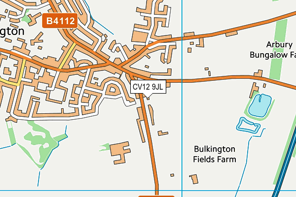 CV12 9JL map - OS VectorMap District (Ordnance Survey)