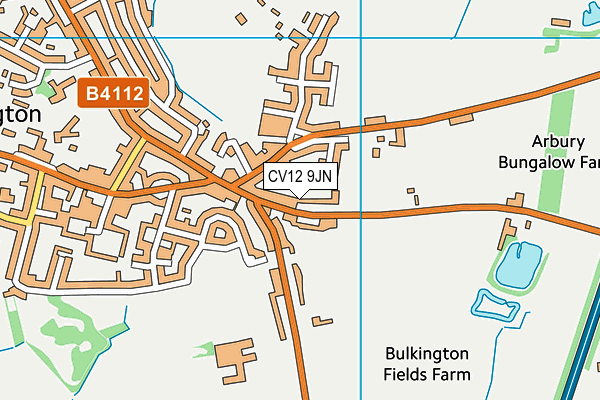 CV12 9JN map - OS VectorMap District (Ordnance Survey)