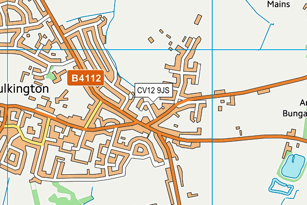 CV12 9JS map - OS VectorMap District (Ordnance Survey)