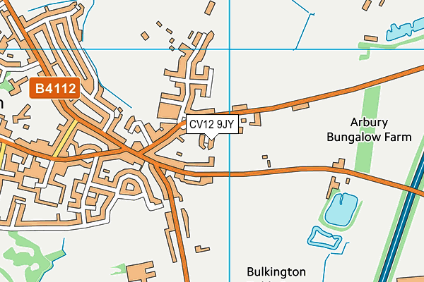 CV12 9JY map - OS VectorMap District (Ordnance Survey)