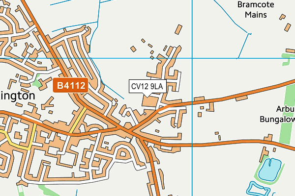 CV12 9LA map - OS VectorMap District (Ordnance Survey)