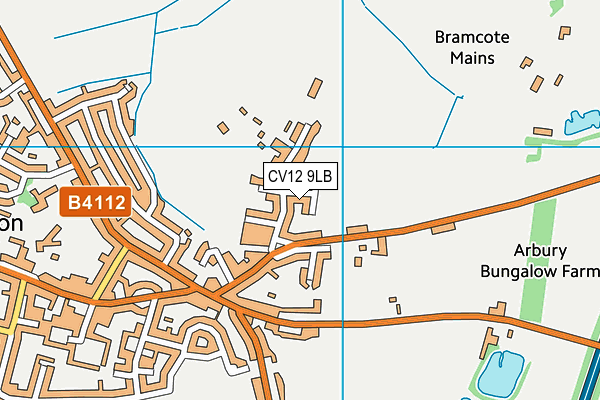 CV12 9LB map - OS VectorMap District (Ordnance Survey)