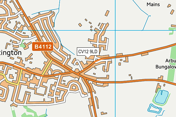 CV12 9LD map - OS VectorMap District (Ordnance Survey)