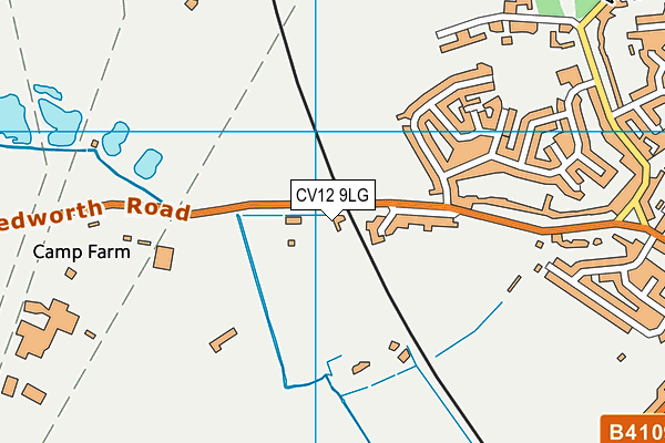 CV12 9LG map - OS VectorMap District (Ordnance Survey)