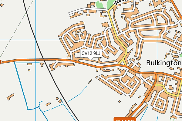 CV12 9LJ map - OS VectorMap District (Ordnance Survey)