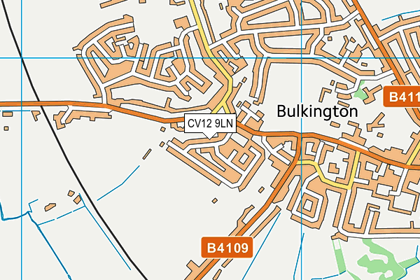 CV12 9LN map - OS VectorMap District (Ordnance Survey)
