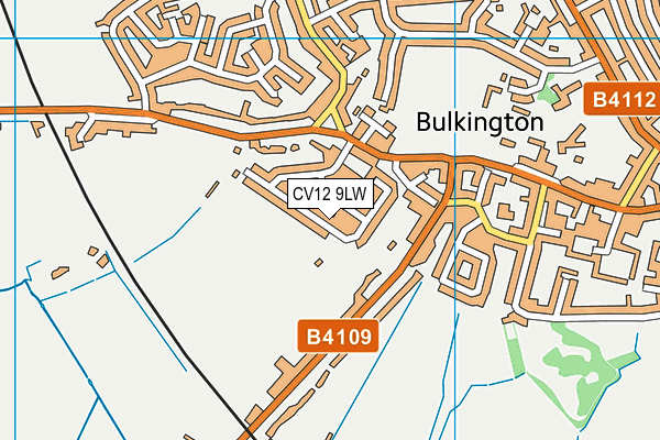 CV12 9LW map - OS VectorMap District (Ordnance Survey)