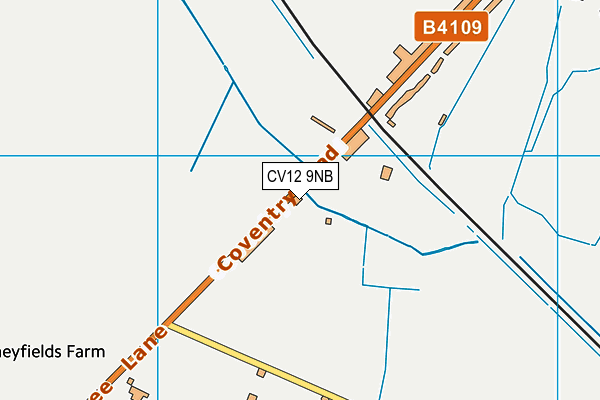 CV12 9NB map - OS VectorMap District (Ordnance Survey)