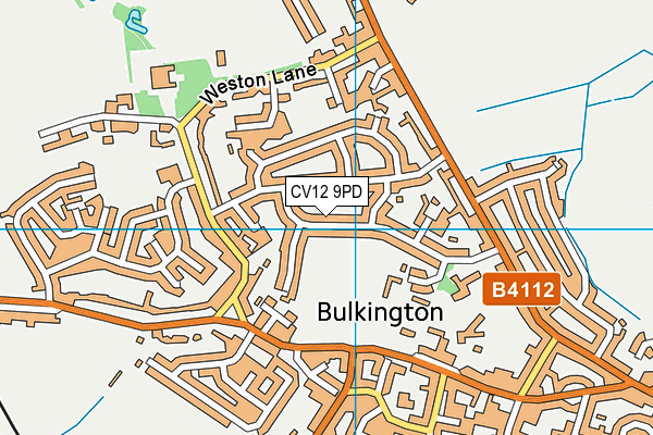 CV12 9PD map - OS VectorMap District (Ordnance Survey)