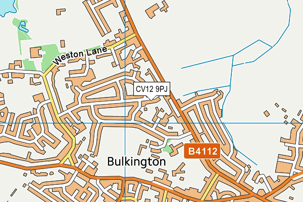 CV12 9PJ map - OS VectorMap District (Ordnance Survey)