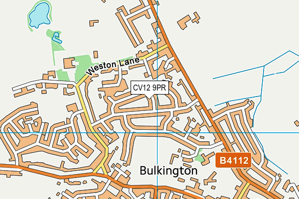 CV12 9PR map - OS VectorMap District (Ordnance Survey)