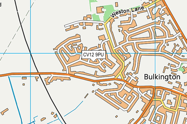 CV12 9PU map - OS VectorMap District (Ordnance Survey)