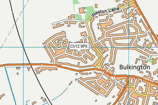 CV12 9PX map - OS VectorMap District (Ordnance Survey)