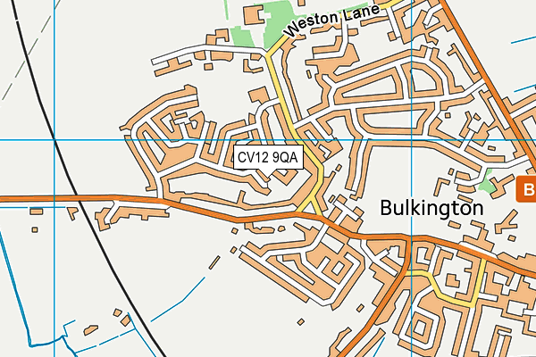 CV12 9QA map - OS VectorMap District (Ordnance Survey)