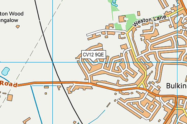 CV12 9QE map - OS VectorMap District (Ordnance Survey)