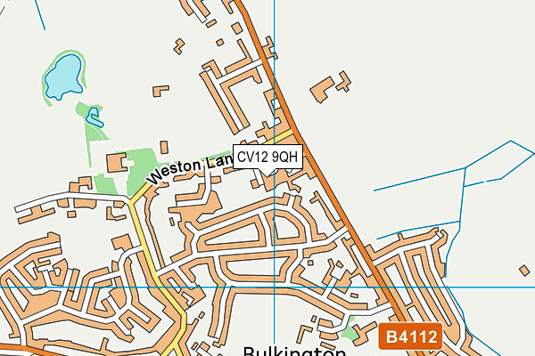 CV12 9QH map - OS VectorMap District (Ordnance Survey)