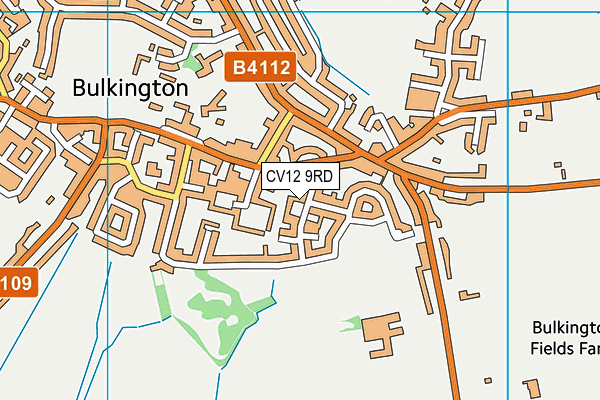 CV12 9RD map - OS VectorMap District (Ordnance Survey)
