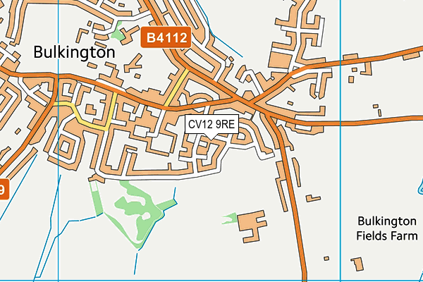 CV12 9RE map - OS VectorMap District (Ordnance Survey)