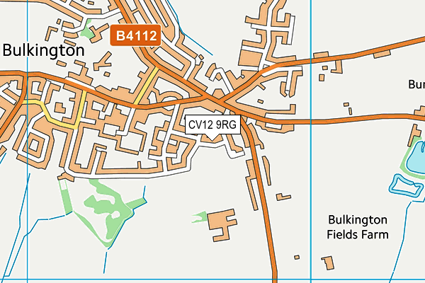 CV12 9RG map - OS VectorMap District (Ordnance Survey)