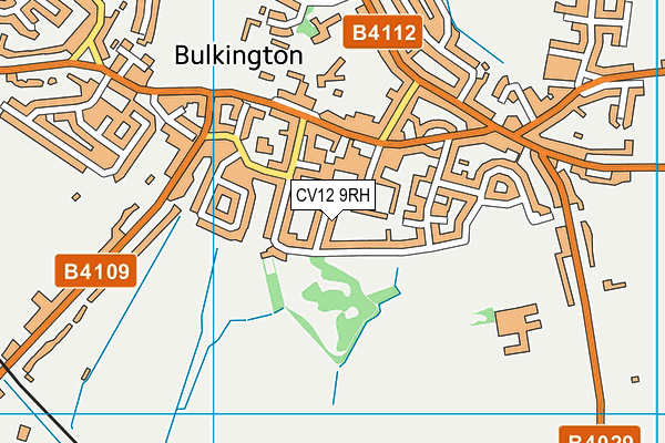 CV12 9RH map - OS VectorMap District (Ordnance Survey)