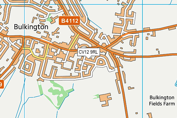 CV12 9RL map - OS VectorMap District (Ordnance Survey)
