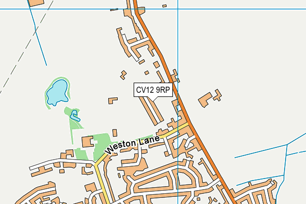 CV12 9RP map - OS VectorMap District (Ordnance Survey)