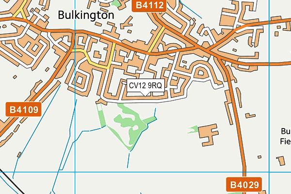 CV12 9RQ map - OS VectorMap District (Ordnance Survey)