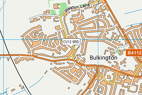 CV12 9RS map - OS VectorMap District (Ordnance Survey)