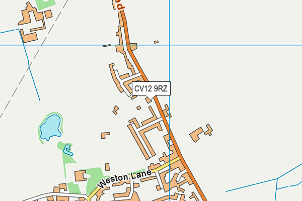 CV12 9RZ map - OS VectorMap District (Ordnance Survey)