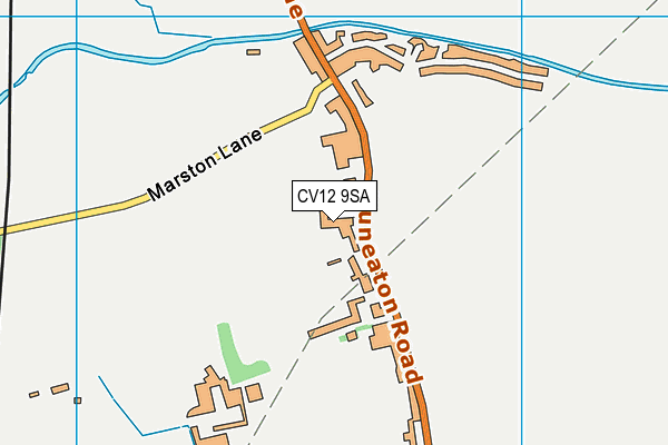 CV12 9SA map - OS VectorMap District (Ordnance Survey)