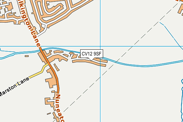 CV12 9SF map - OS VectorMap District (Ordnance Survey)