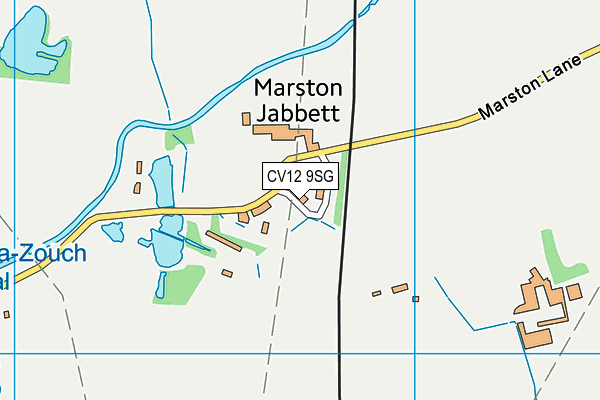 CV12 9SG map - OS VectorMap District (Ordnance Survey)