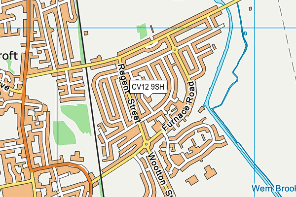 CV12 9SH map - OS VectorMap District (Ordnance Survey)