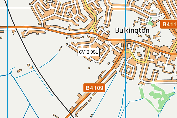 CV12 9SL map - OS VectorMap District (Ordnance Survey)