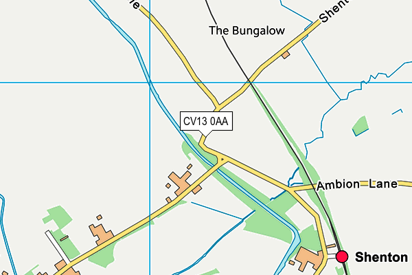 CV13 0AA map - OS VectorMap District (Ordnance Survey)